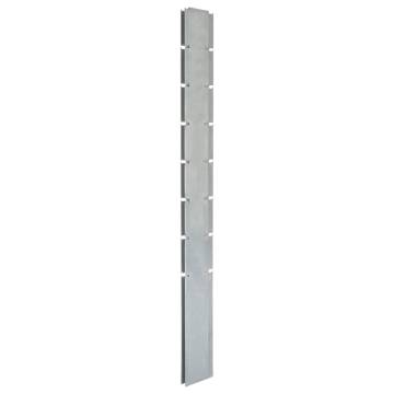 Garden Fence Posts 40 pcs Silver 200 cm Galvanised Steel