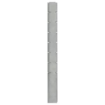 Garden Fence Posts 40 pcs Silver 200 cm Galvanised Steel