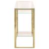 Gold Stainless Steel Console Table with Tempered Glass