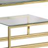 Gold Stainless Steel Console Table with Tempered Glass