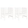 Stylish White Garden Chairs - 2 pcs Solid Pine - Hipo Market