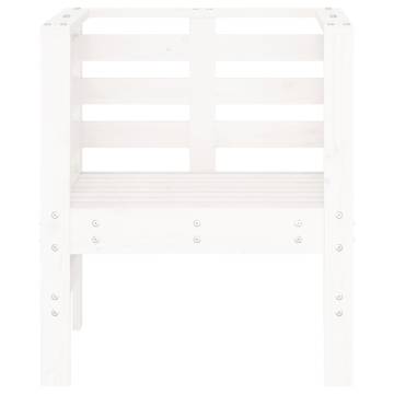 Stylish White Garden Chairs - 2 pcs Solid Pine - Hipo Market