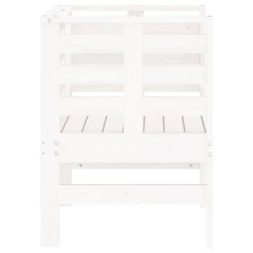 Stylish White Garden Chairs - 2 pcs Solid Pine - Hipo Market