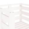 Stylish White Garden Chairs - 2 pcs Solid Pine - Hipo Market