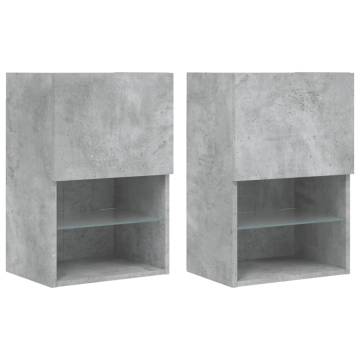 Stylish TV Cabinets with LED Lights - Concrete Grey | Hipo Market