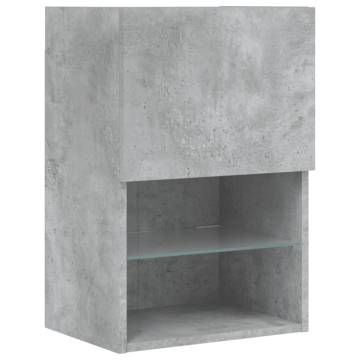 Stylish TV Cabinets with LED Lights - Concrete Grey | Hipo Market