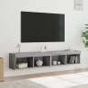 TV Cabinets with LED Lights 2 pcs Grey Sonoma 80x30x30 cm Colour grey sonoma Quantity in Package 2 Width 80 cm 