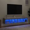 Stylish TV Cabinets with LED Lights - Grey Sonoma | HipoMarket