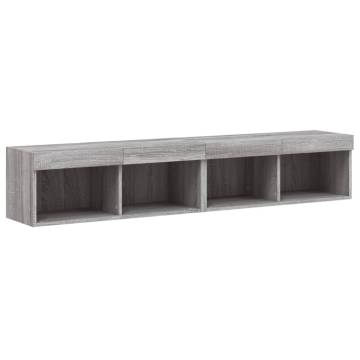 Stylish TV Cabinets with LED Lights - Grey Sonoma | HipoMarket