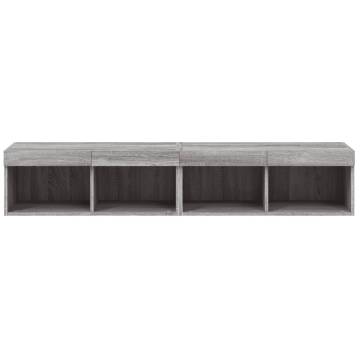 Stylish TV Cabinets with LED Lights - Grey Sonoma | HipoMarket