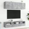 5 Piece TV Wall Units in Concrete Grey - Stylish & Space-Saving