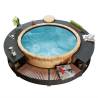 Hot Tub Surround Black Poly Rattan Colour black Quantity in Package 1 