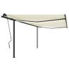 Manual Retractable Awning with LED 4x3.5 m Cream Colour cream Size 4 x 3.5 m Quantity in Package 1 