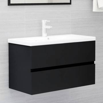 2 Piece Bathroom Furniture Set - Stylish Black Design