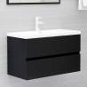 2 Piece Bathroom Furniture Set - Stylish Black Design