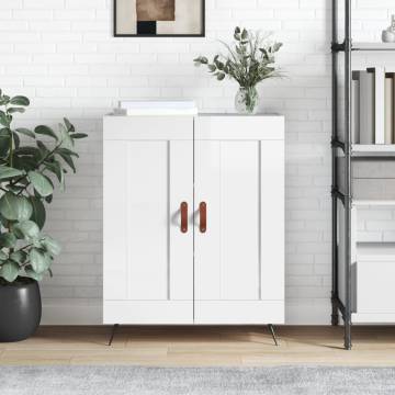 High Gloss White Sideboard - 69.5x34x90 cm | Hipo Market