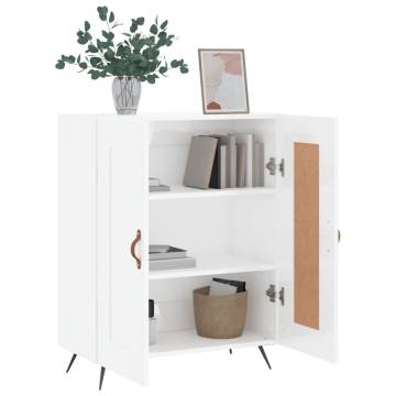 High Gloss White Sideboard - 69.5x34x90 cm | Hipo Market