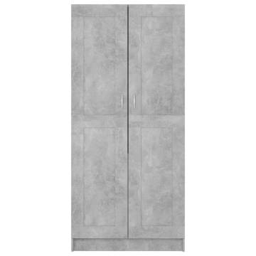 Wardrobe Concrete Grey - Chic Storage Solution | Hipomarket