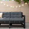 Garden Corner Sofa Black Solid Wood Pine Colour black pine Quantity in Package 1 Model right corner sofa 