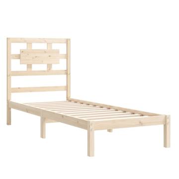 Solid Wood Bed Frame 75x190 cm Small Single - HipoMarket