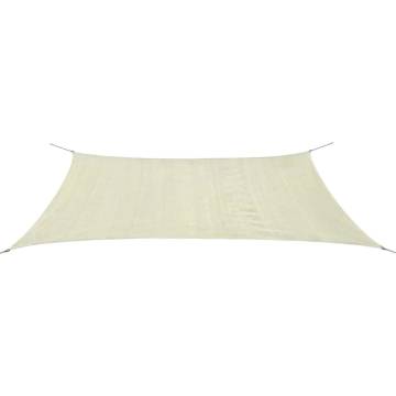 Sunshade Sail HDPE Rectangular 4x6 m Cream - Perfect Outdoor Shade