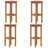 Bar Stools 4 pcs Solid Wood Acacia - Rustic Comfort