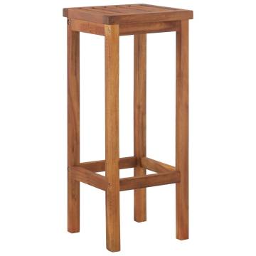 Bar Stools 4 pcs Solid Wood Acacia - Rustic Comfort