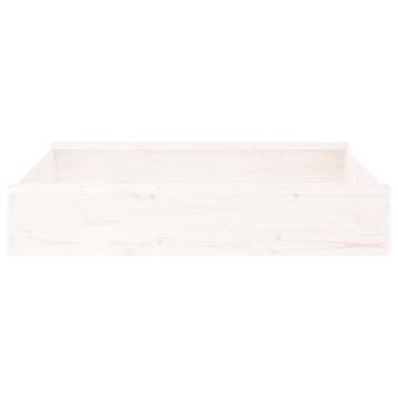 White Square Wooden Sandbox with Seats - Pine | Hipo Market