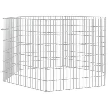 6-Panel Rabbit Cage - Galvanised Iron - Spacious & Durable