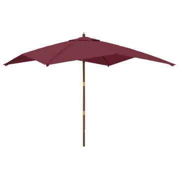 Garden Parasol Bordeaux Red 300x300 cm - UV Protection