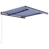 Manual Retractable Awning 300x250 cm - Blue & White