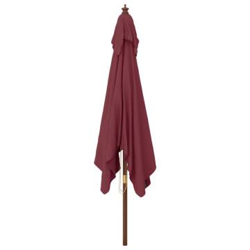 Garden Parasol Bordeaux Red 300x300 cm - UV Protection