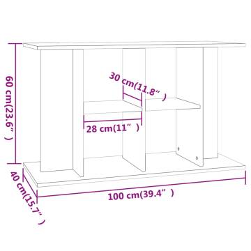 Aquarium Stand Smoked Oak 100x40x60 cm | Hipomarket