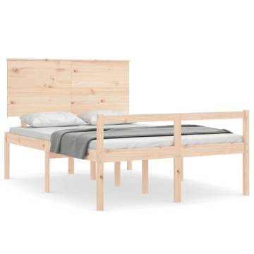 Solid Wood Bed Frame with Headboard 120x200cm - HipoMarket