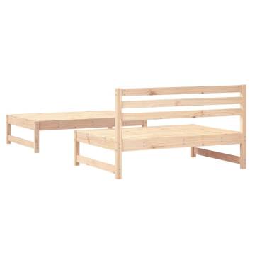 2 Piece Solid Wood Pine Garden Lounge Set | HipoMarket