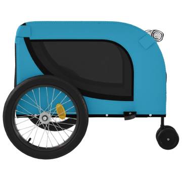 Durable Blue & Black Pet Bike Trailer - Comfort & Safety