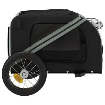 Pet Bike Trailer - Grey & Black Oxford Fabric, Iron Frame