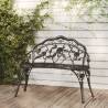 Garden Bench 100 cm Cast Aluminium Black Colour black Quantity in Package 1 Number of 