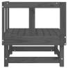 Garden Corner Sofa Grey - Solid Wood Pine Furniture