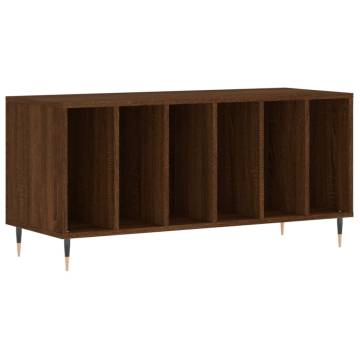 Record Cabinet Brown Oak | Stylish Vinyl Storage 100x38x48 cm