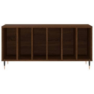 Record Cabinet Brown Oak | Stylish Vinyl Storage 100x38x48 cm