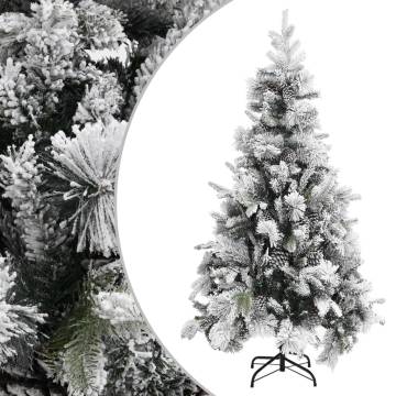 Flocked Snow & Cones Christmas Tree 225 cm | Hipomarket