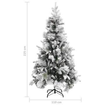 Flocked Snow & Cones Christmas Tree 225 cm | Hipomarket