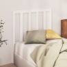 Stylish White Bed Headboard - Solid Pine Wood 106x4x100 cm