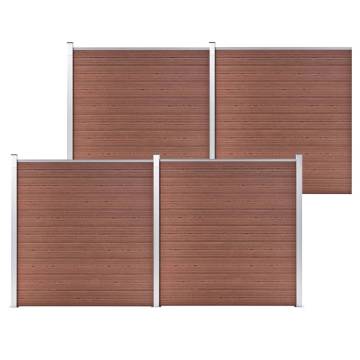 Garden Fence WPC 699x186 cm Brown - Durable & Stylish