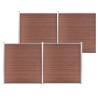 Garden Fence WPC 699x186 cm Brown Colour brown Quantity in Package 1 Model 4 sections 