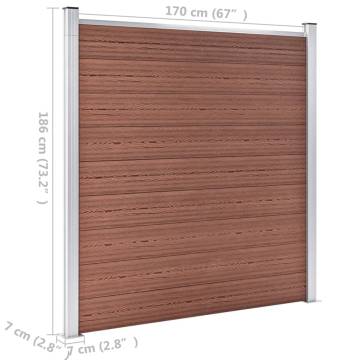 Garden Fence WPC 699x186 cm Brown - Durable & Stylish