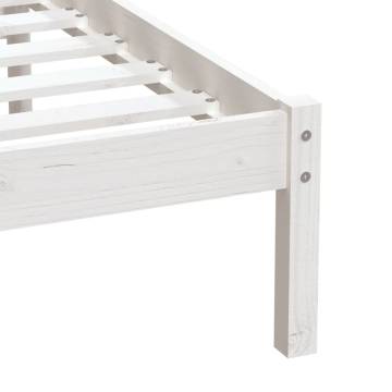 Solid Wood White Bed Frame 90x190 cm - Stylish & Durable