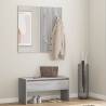 Hallway Furniture Set Grey Sonoma Engineered Wood Colour grey sonoma 