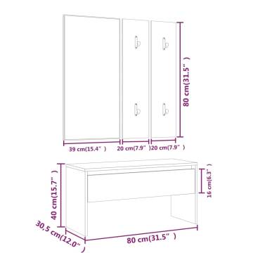 Hallway Furniture Set - Grey Sonoma Engineered Wood